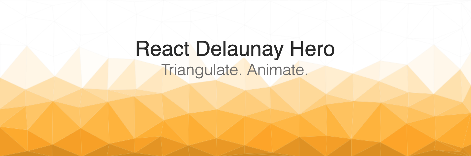 Sample React Delaunay Hero