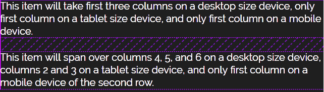 grid mobile size demonstration