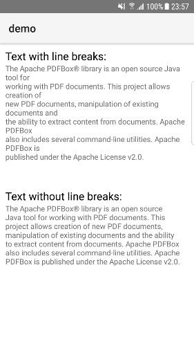 apache pdf extract text