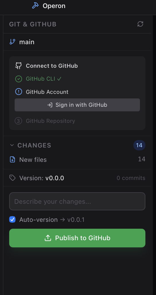 Git panel