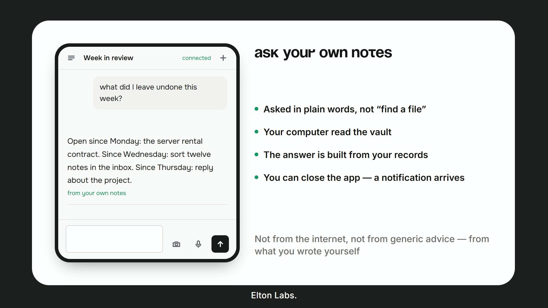 Ask your own notes