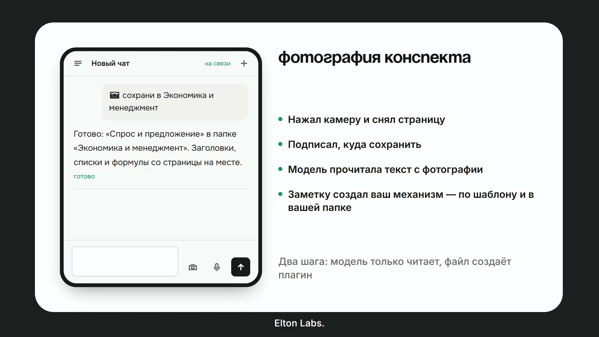 Фотография конспекта
