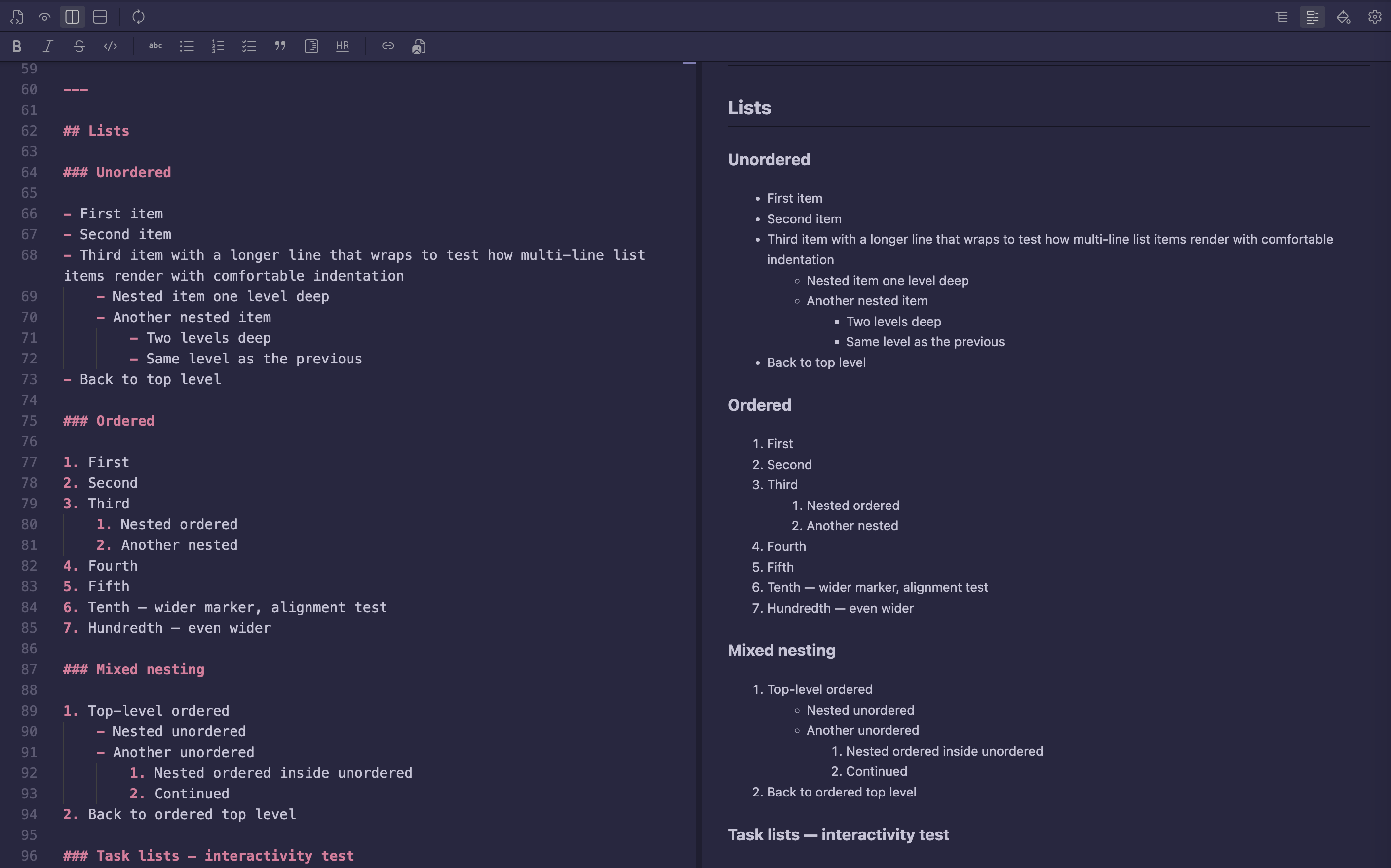 Sweet Markdown