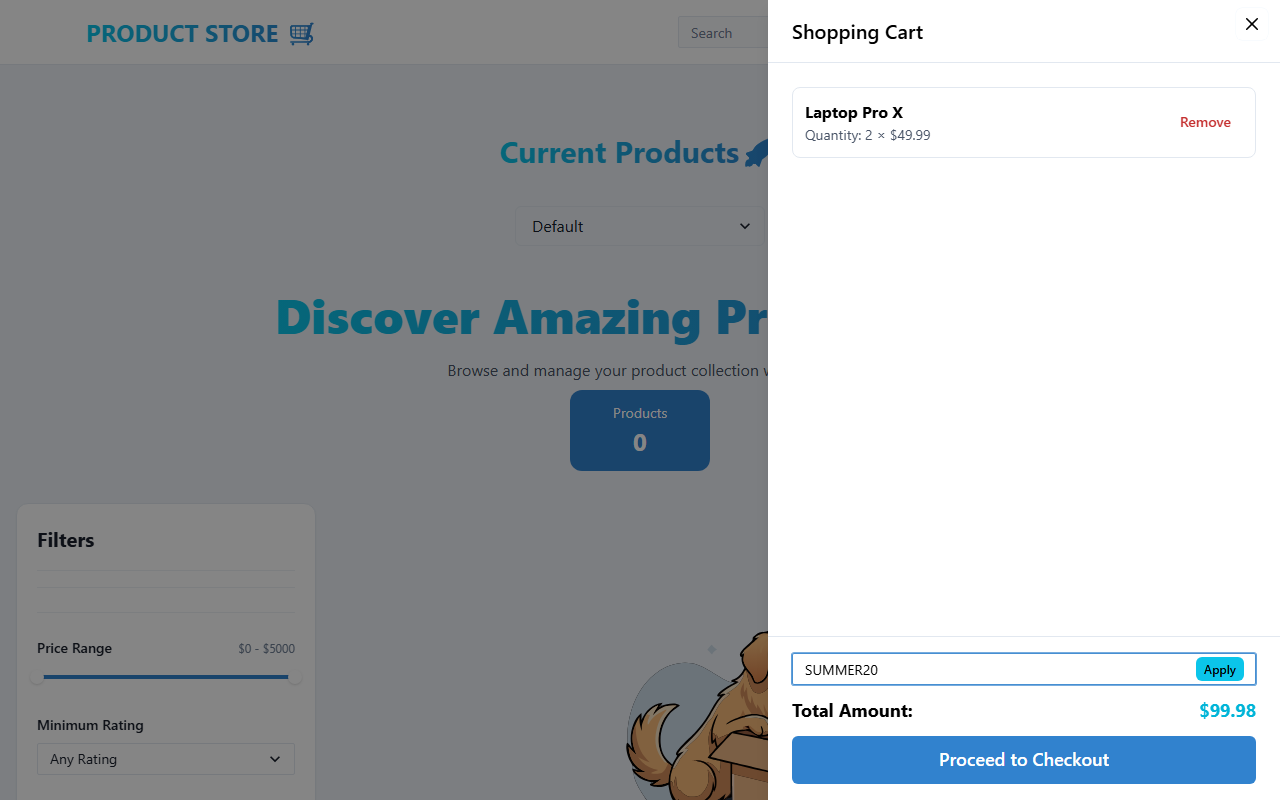 Promo code input