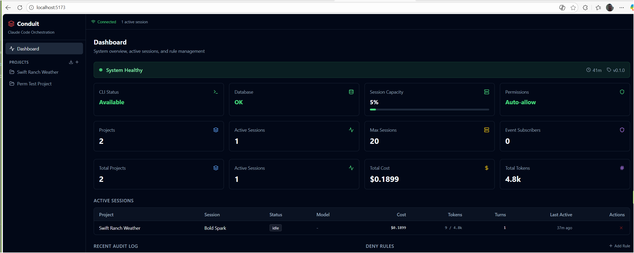 Conduit Dashboard