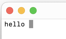 A terminal echoing UART input from the STM32F746G-DISCO.