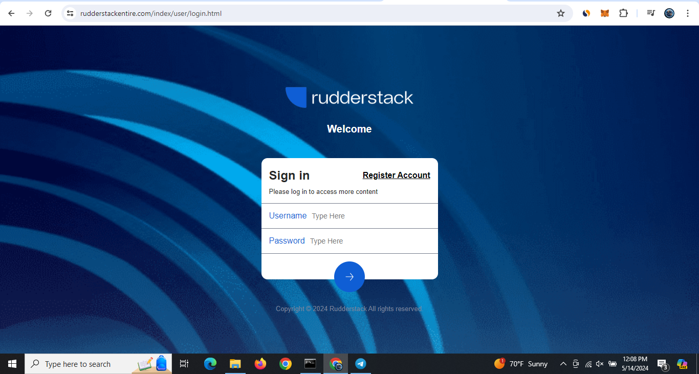 RudderStack imposter site