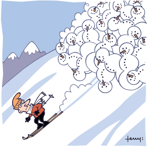 avalanche cartoon