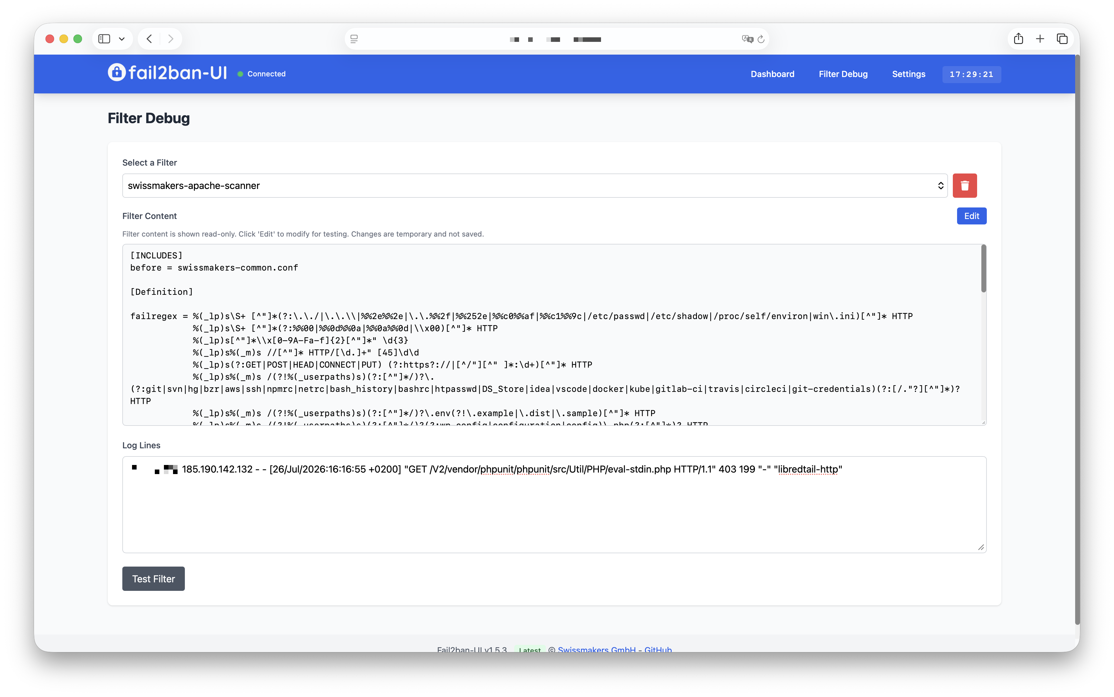 Filter Debug