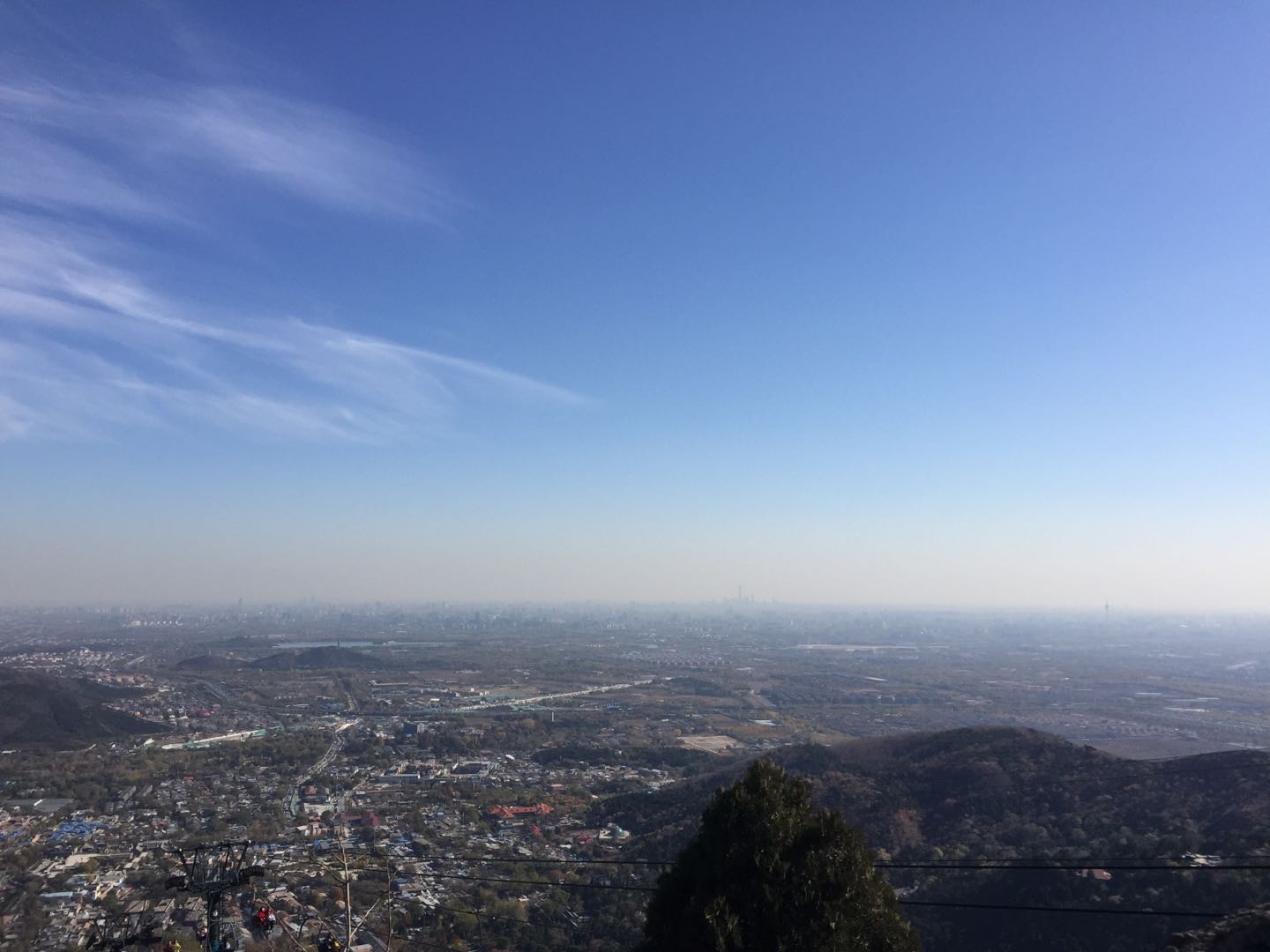 香炉峰观察北京城