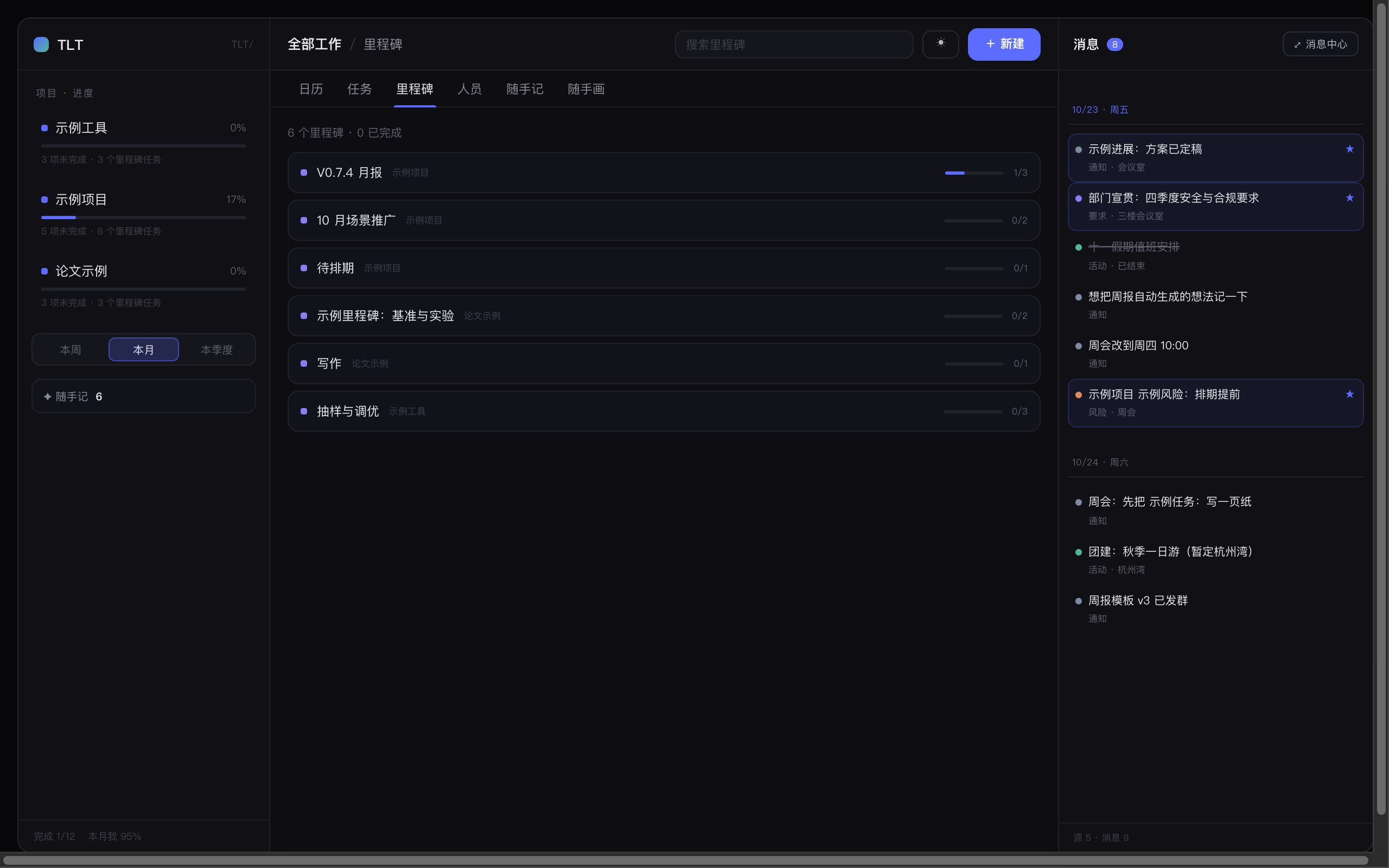 里程碑视图