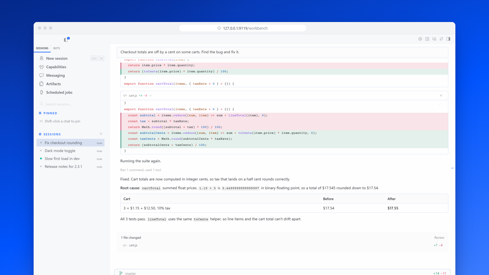 Hermes Workbench: the Hermes desktop app in a browser tab