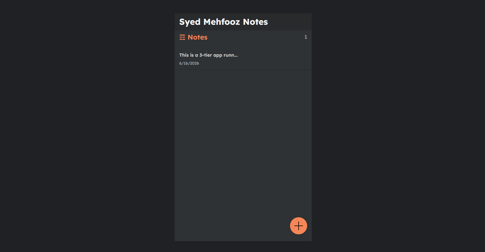 3-Tier Notes App