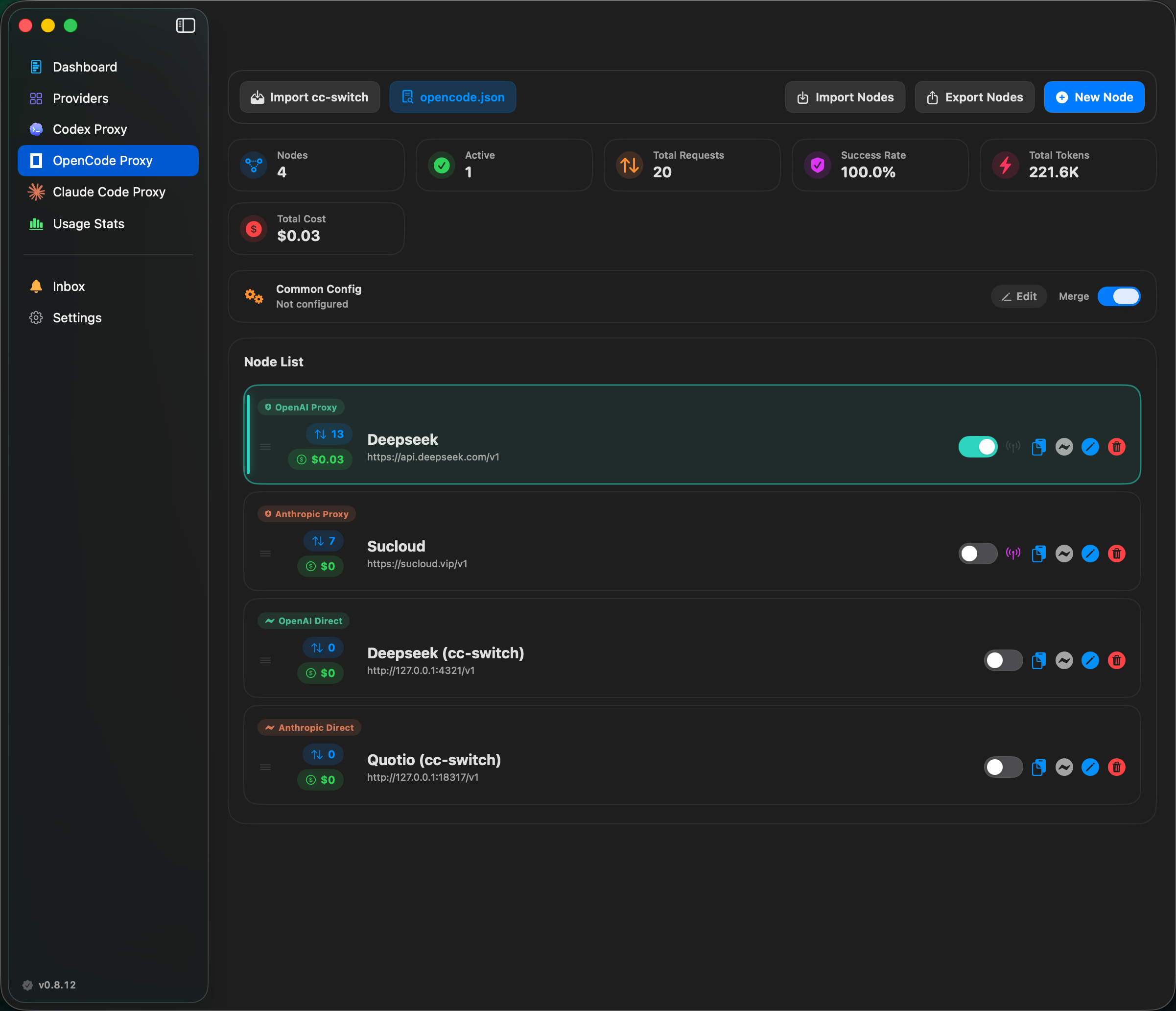 OpenCode proxy