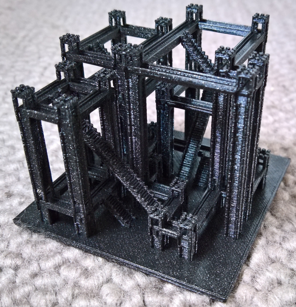 A 3D printed, fully walkable, self-supporting castle