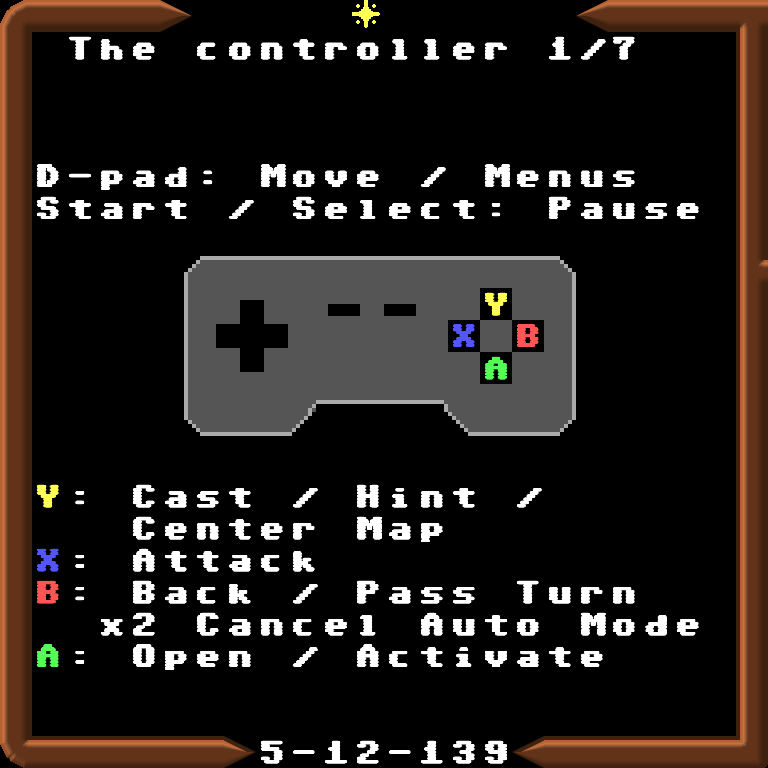 The controller, as the in-game Help shows it