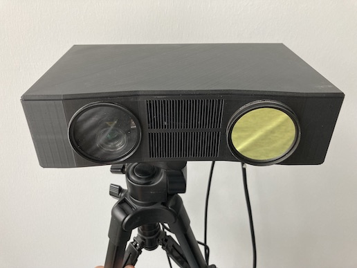 Realtime setup with optical filters and enclosure