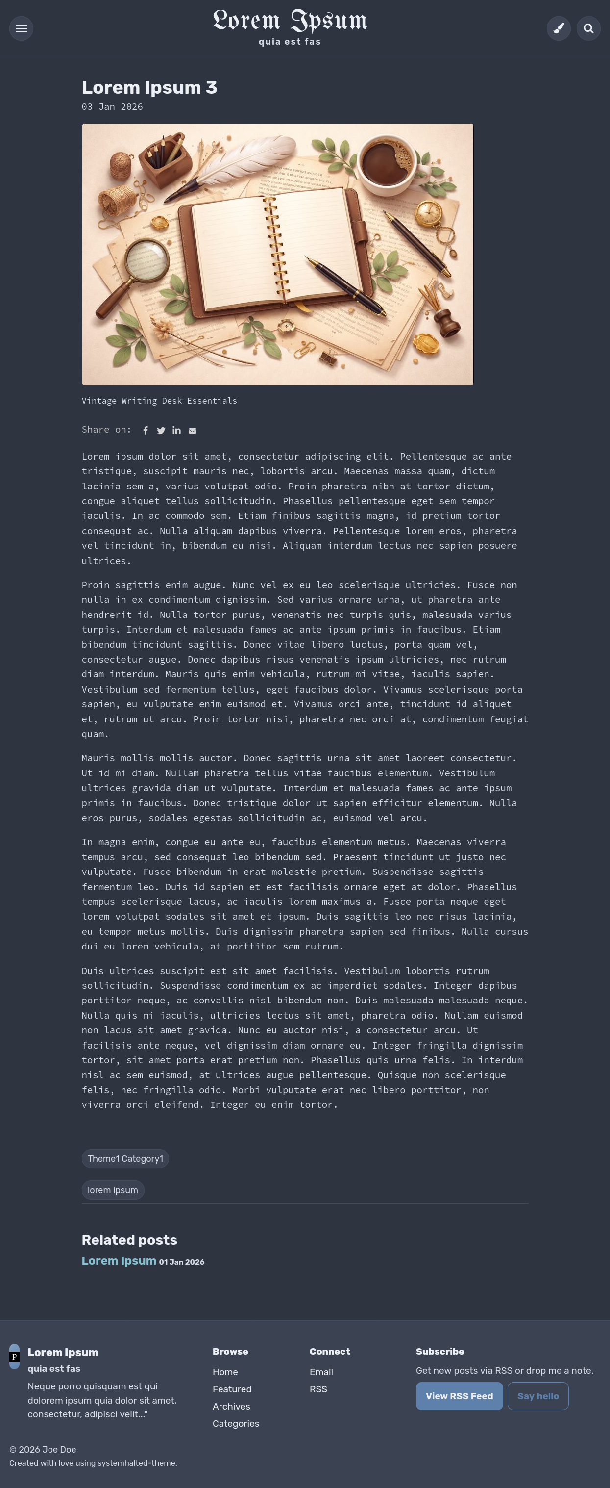 "Dark Demo Post"