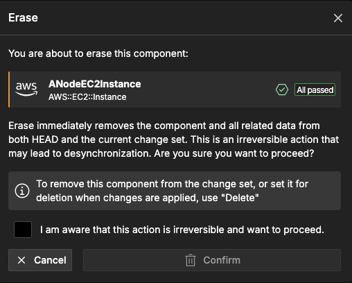 Confirm Erase