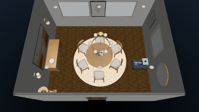 Native MuJoCo dining room 036