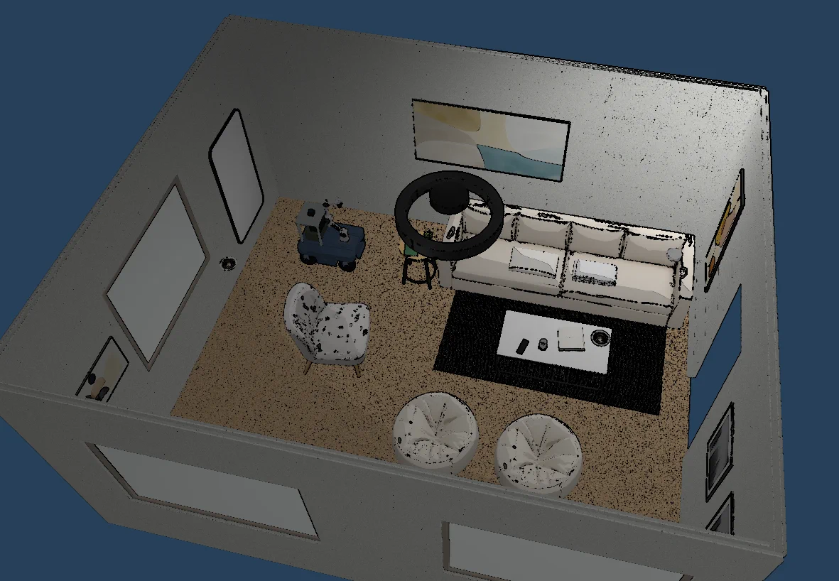 SceneSmith living room