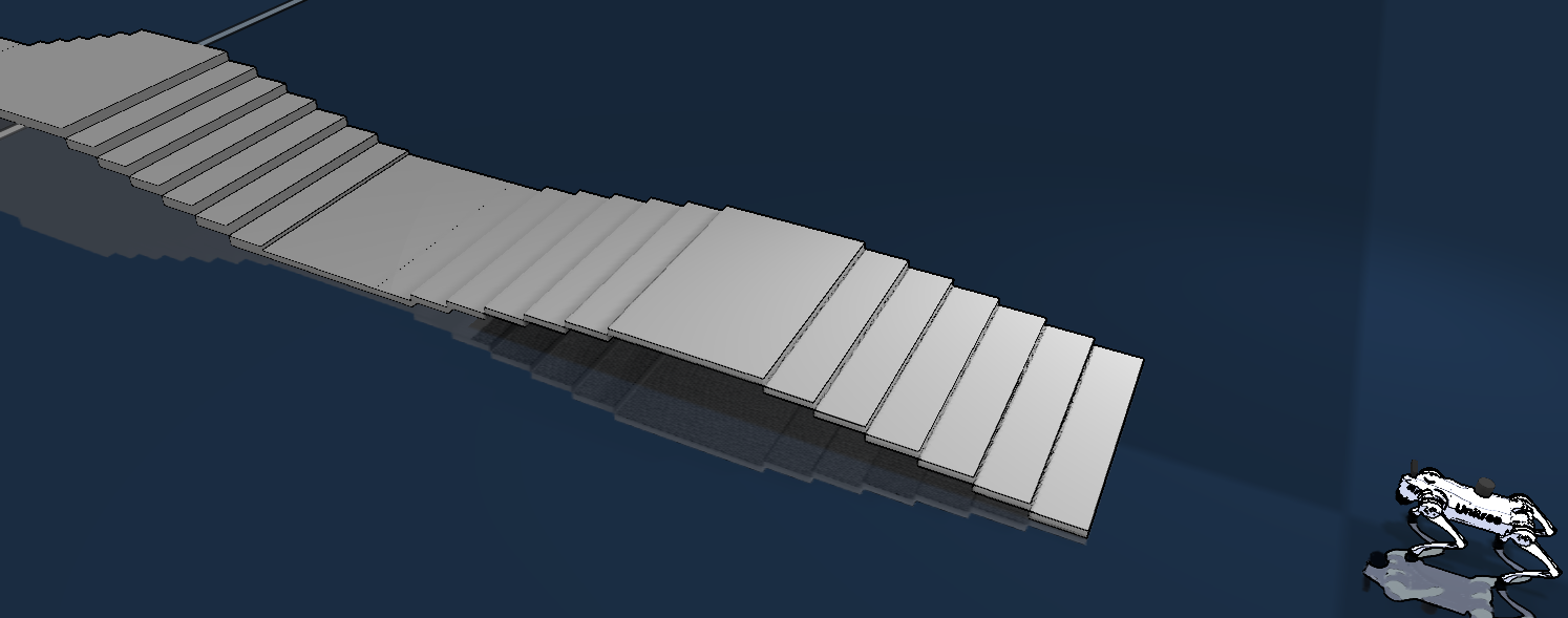 Stair course in Web MuJoCo