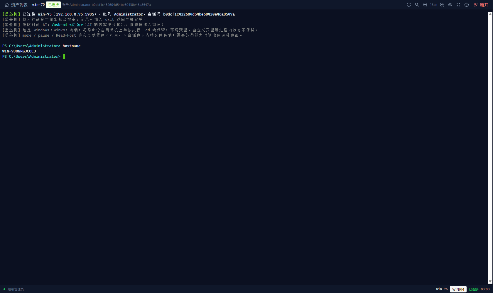 WinRM 控制台