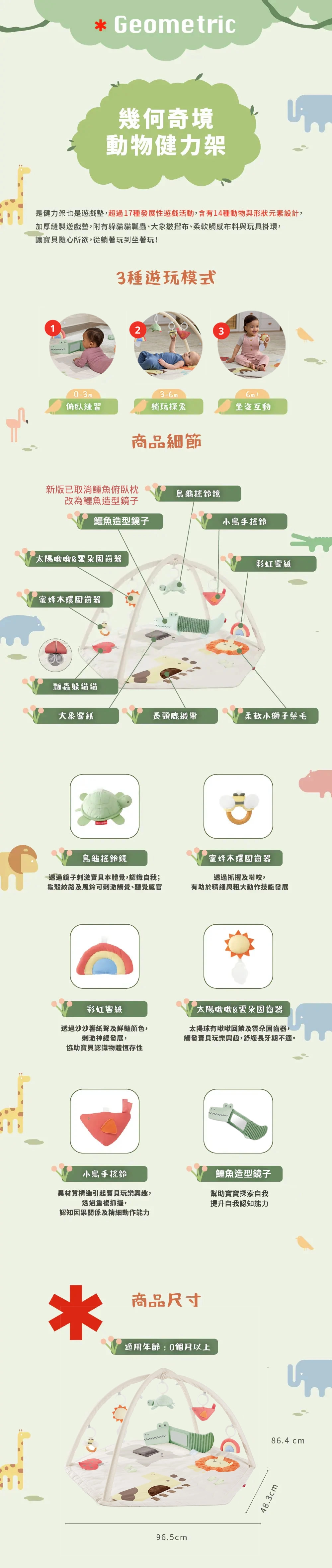 Skip Hop 幾何奇境動物遊戲墊