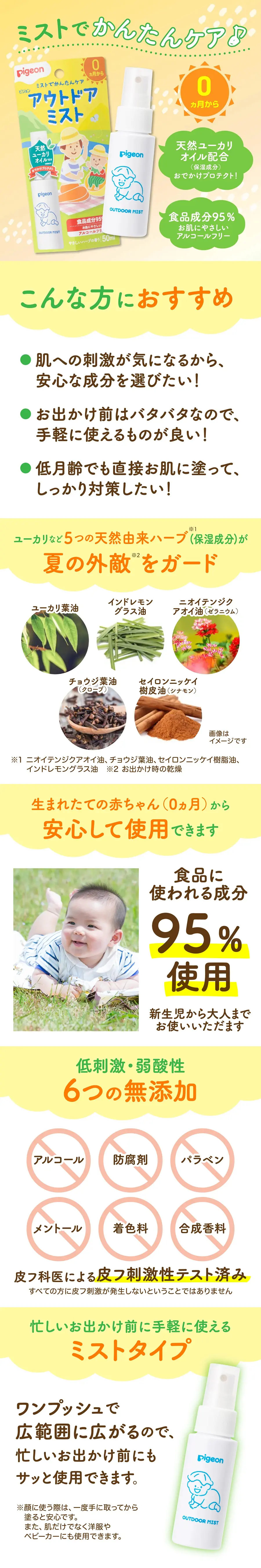 Pigeon 嬰兒天然濕潤驅蚊蟲噴霧