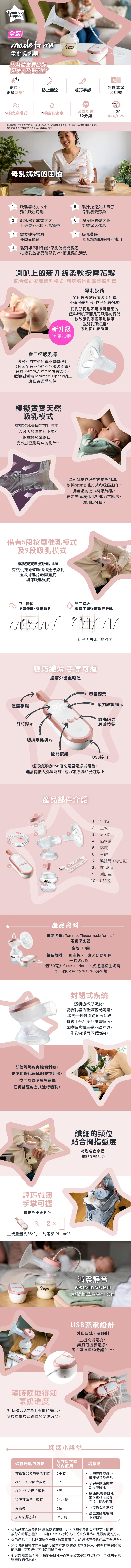 Tommee Tippee Made for Me 单边电动吸奶器