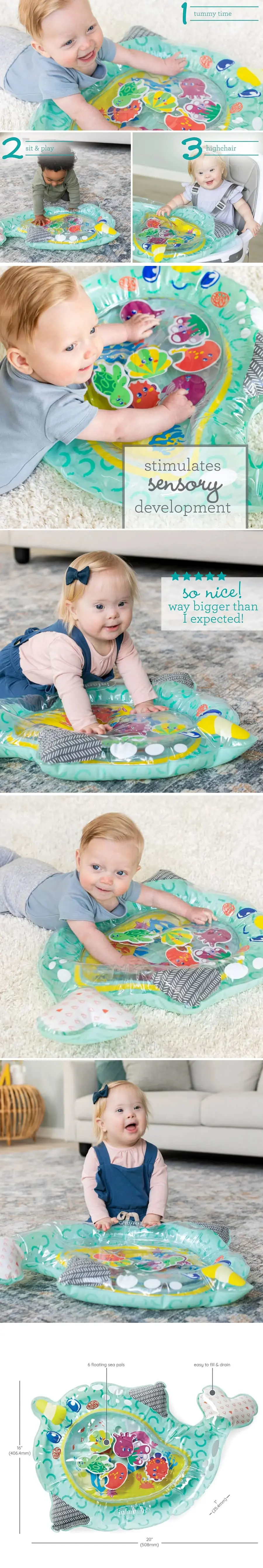 infantino 感官玩樂水墊/ 獨角鯨