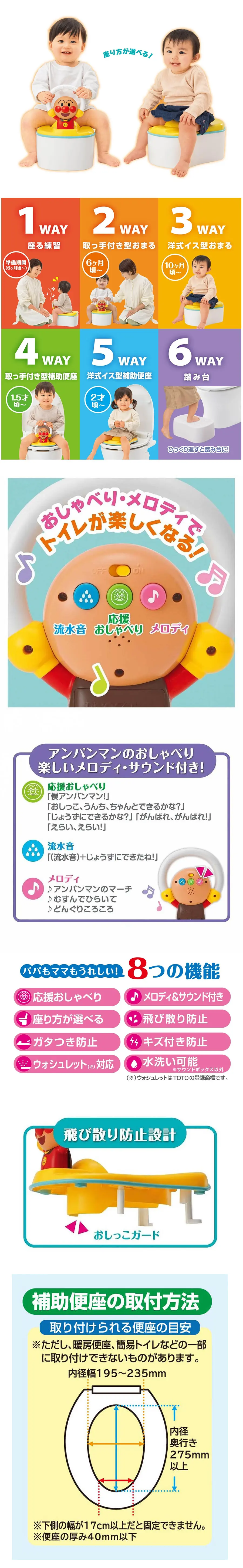 麵包超人 6WAY多功能音樂訓練座廁