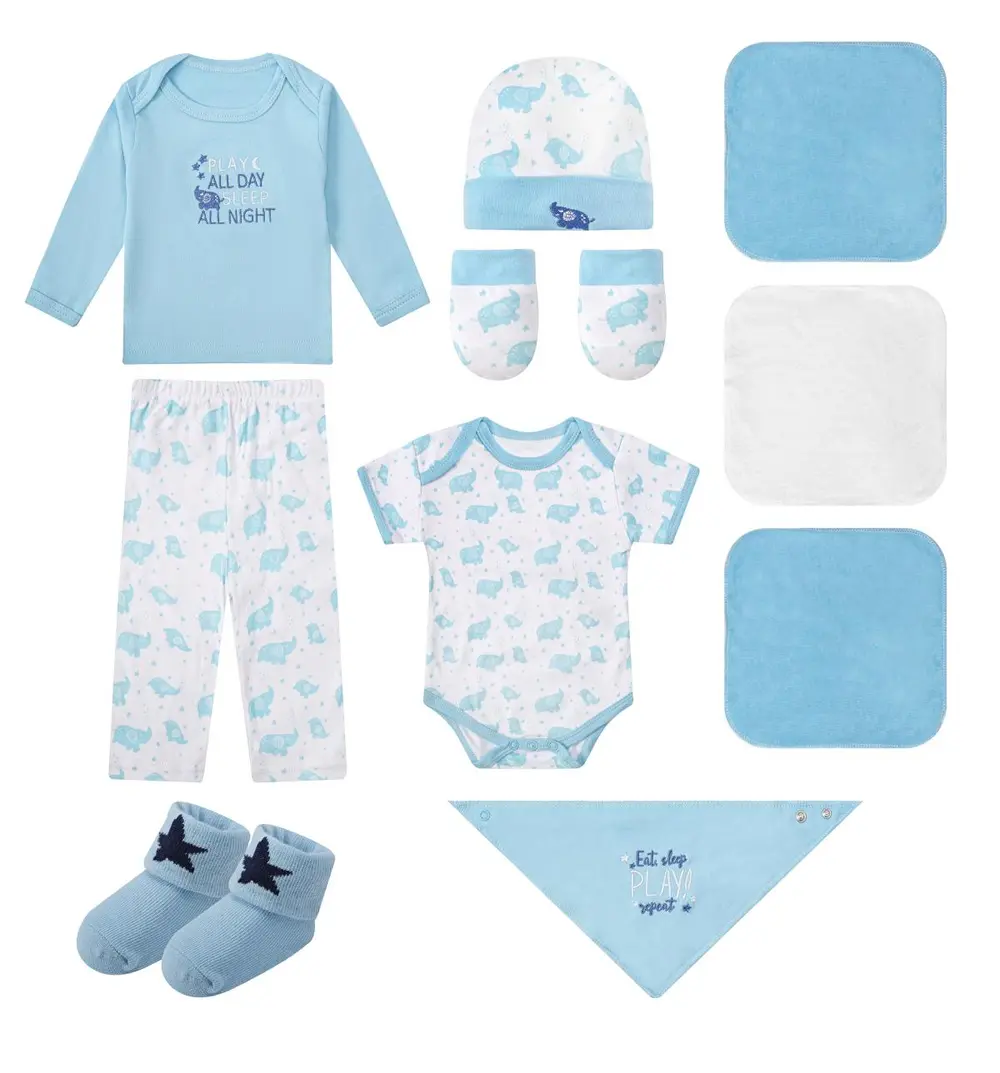 Mother's Choice 初生嬰兒10件裝禮盒-藍色小象