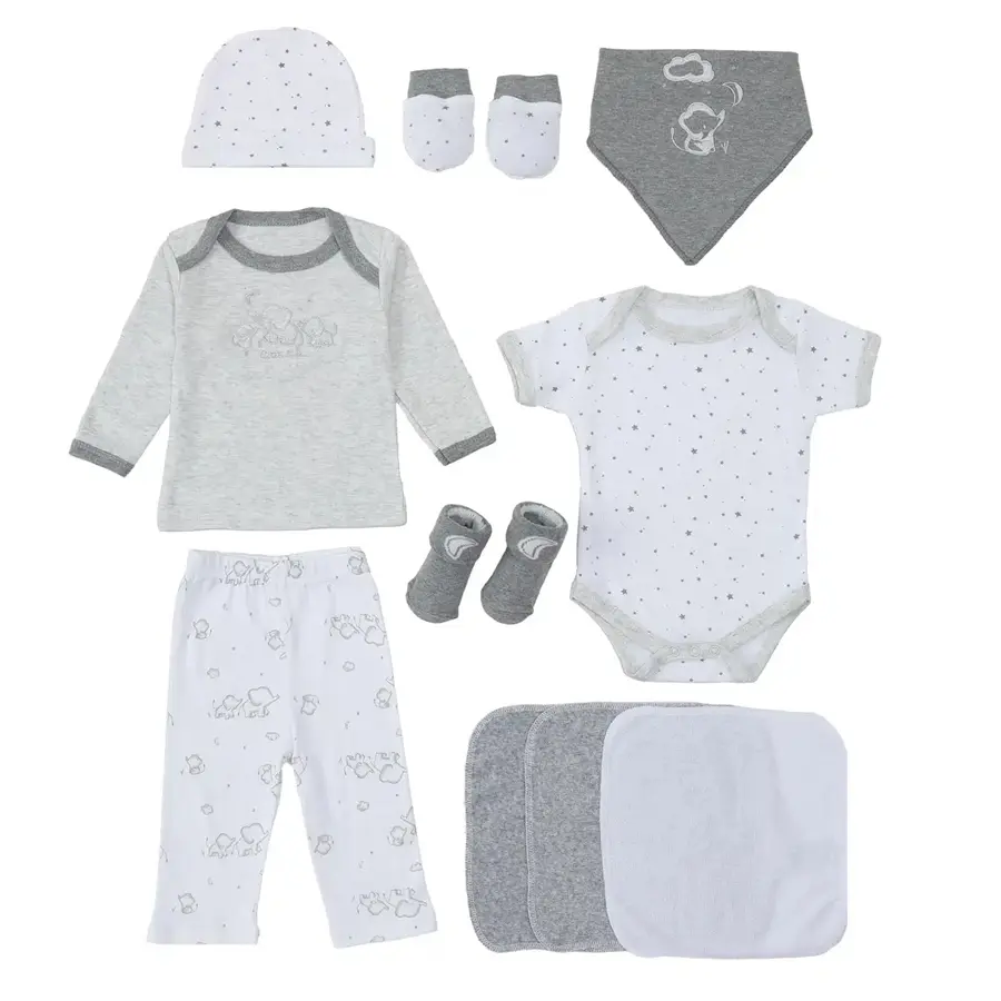 Mother's Choice 初生嬰兒10件裝禮盒-灰色小象