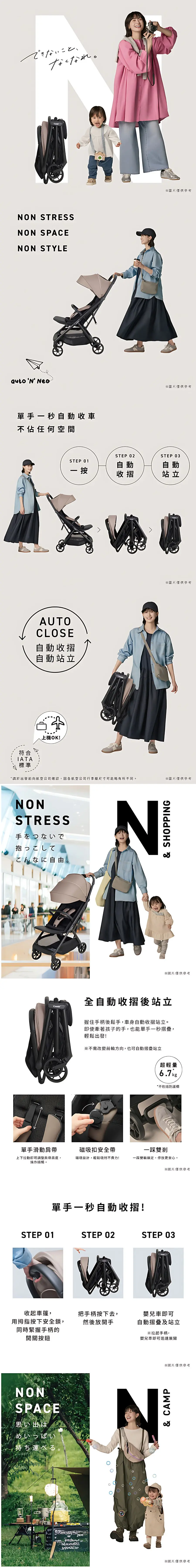 Combi Auto N Neo 自動收摺輕量手推車