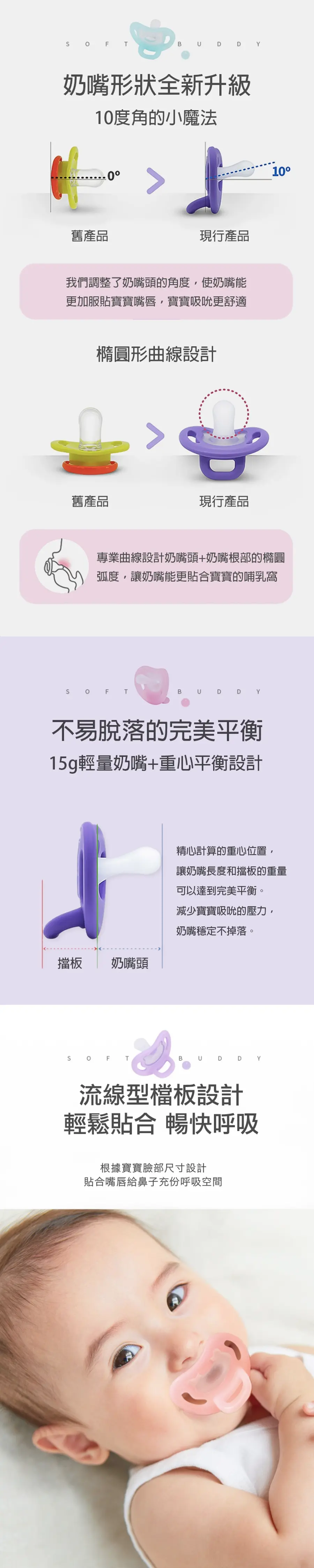 Pigeon Soft Buddy 全矽膠安撫奶嘴