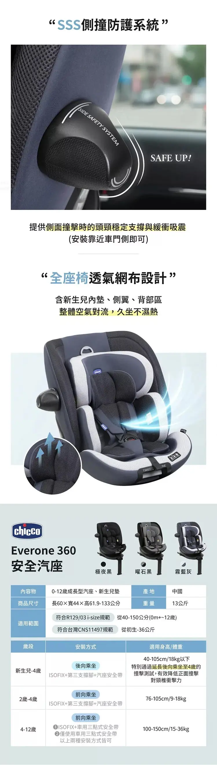 Chicco Everone I-Size 汽車安全座椅