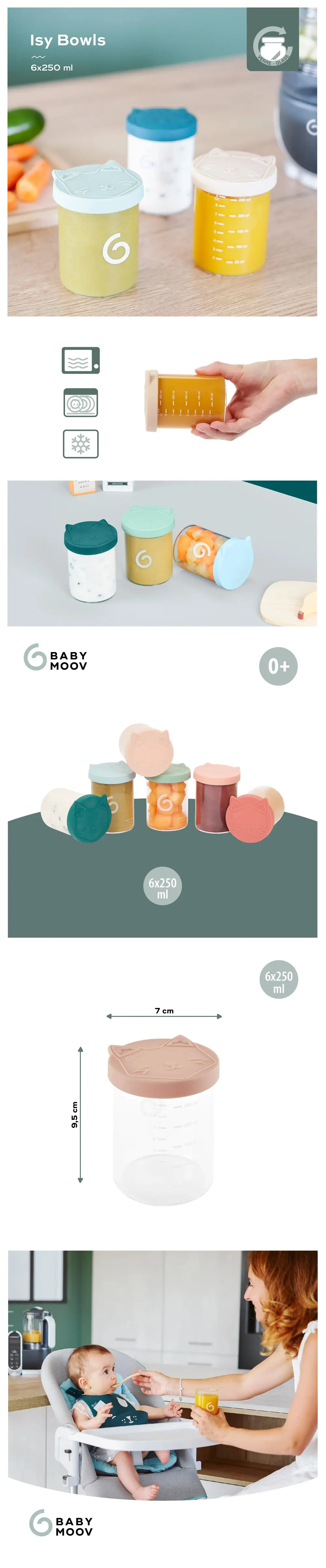 Babymoov Isy Bowls 玻璃食物储存罐