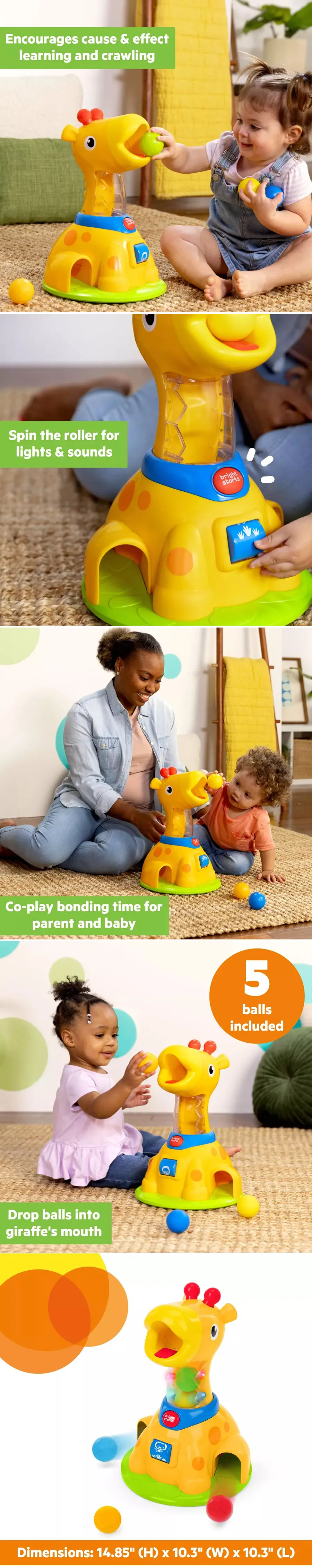 Bright Starts Spinnin Spots 長頸鹿旋轉球玩具