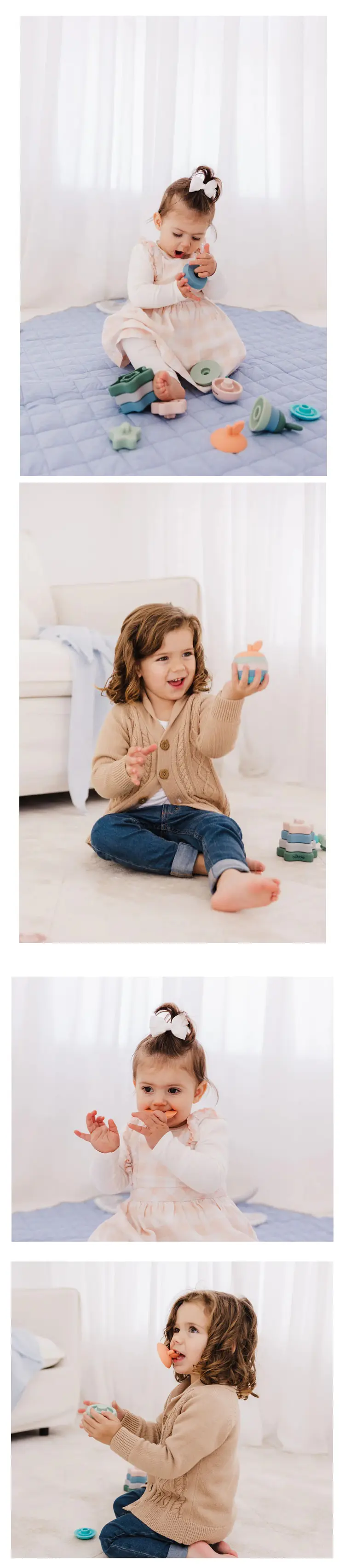 Bubble 全矽胶牙胶堆叠玩具-苹果型