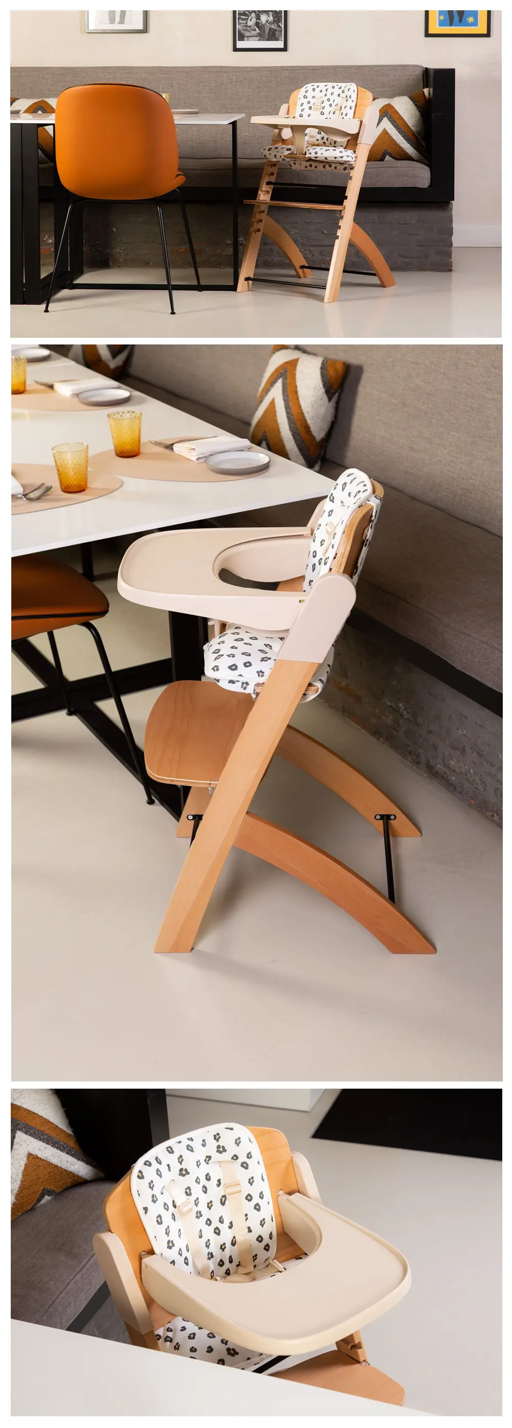 Childhome Evosit 可調式高腳餐椅座墊-豹紋