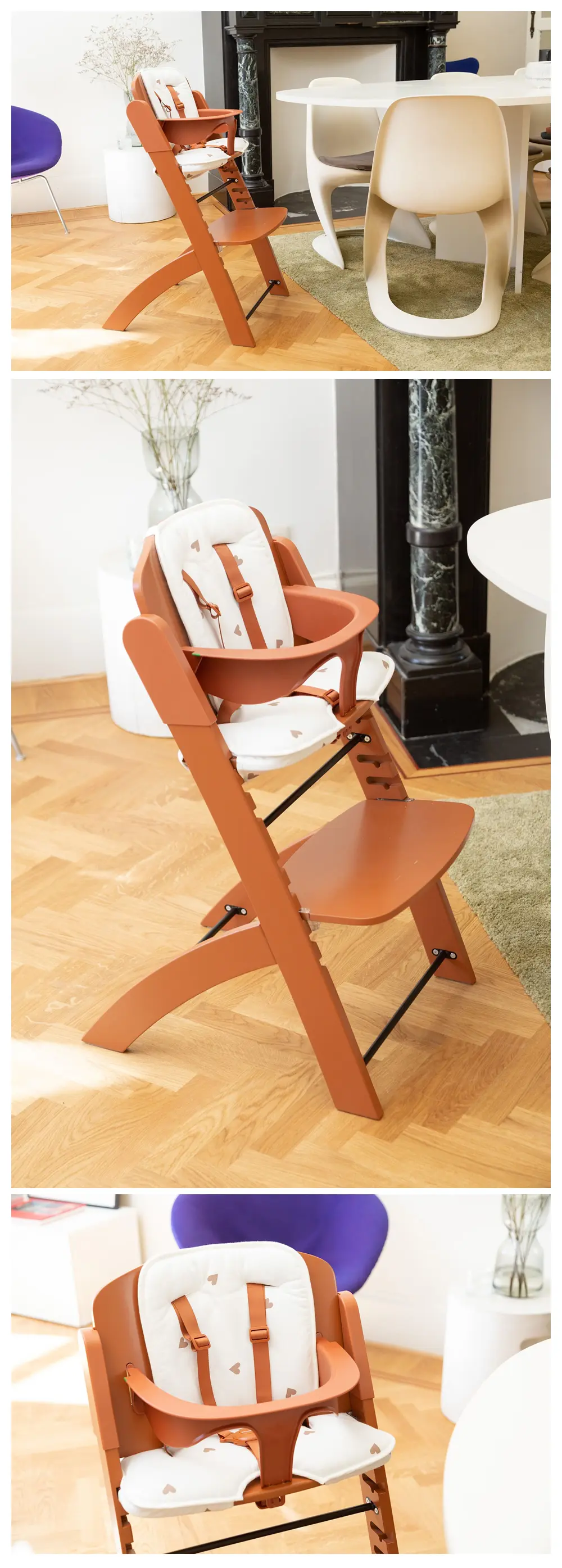 Childhome Evosit 可調式高腳餐椅座墊-心型