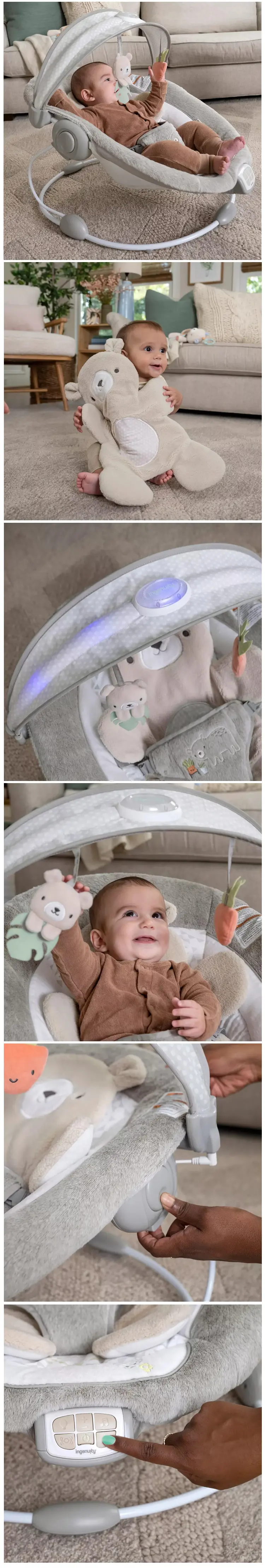 Ingenuity InLighten Bouncer 聲光震動搖椅-Nate