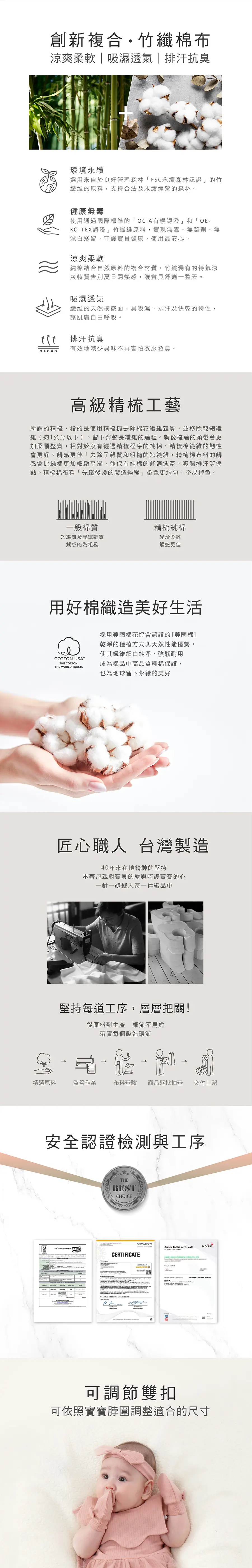 KuKu Duck 竹纖羅紋造型圍兜