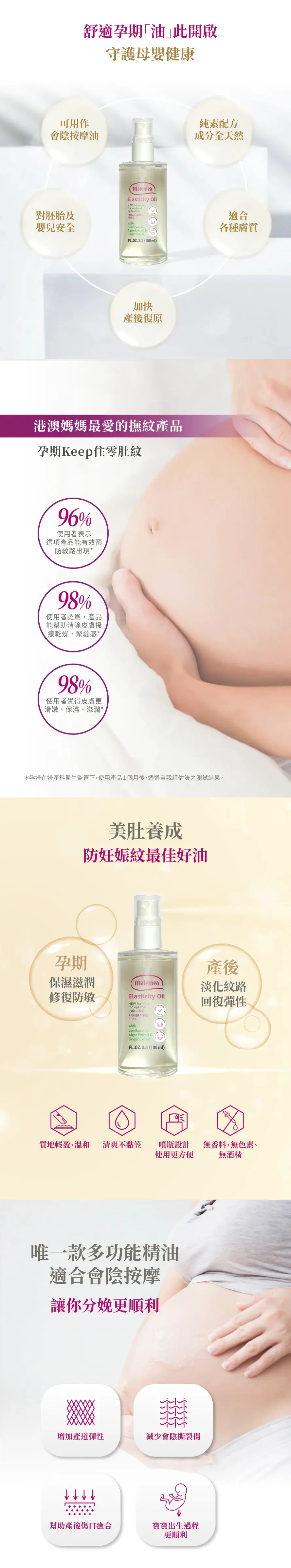 Maternea 防妊娠紋彈力滋養護膚油