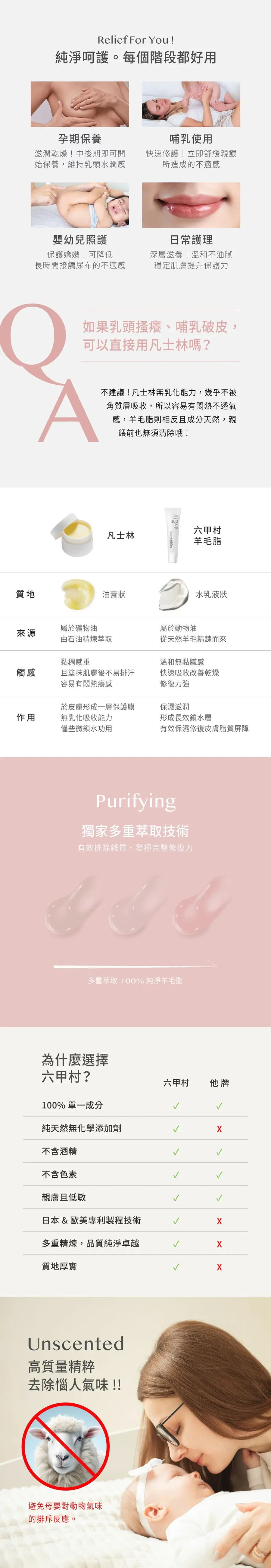 六甲村 100%純淨羊毛脂