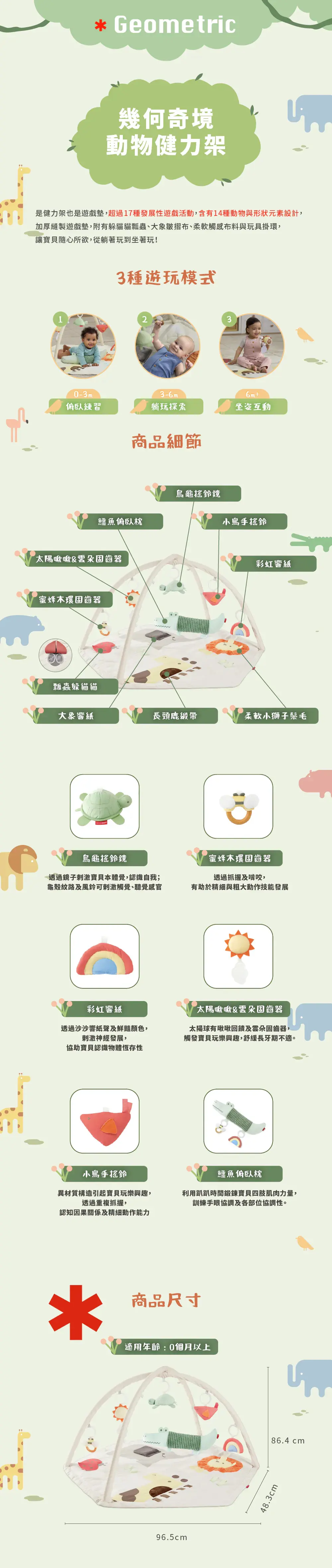 Skip Hop 幾何奇境動物遊戲墊