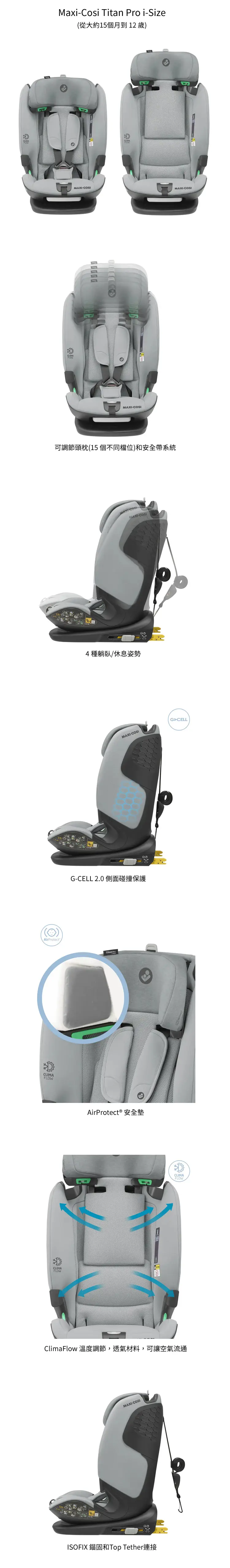 Maxi Cosi Titan Pro i-size 汽車座椅(