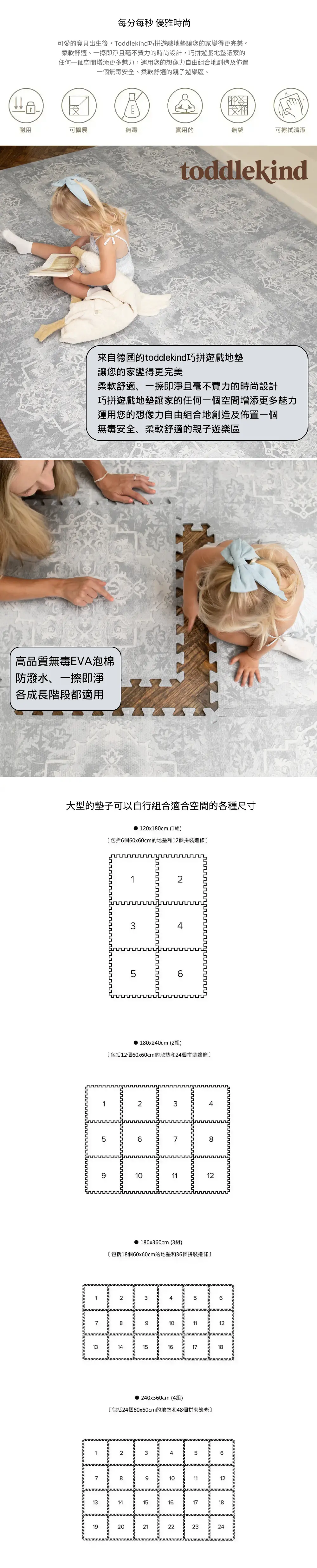 Toddlekind 兒童安全地墊(Parisa系列)