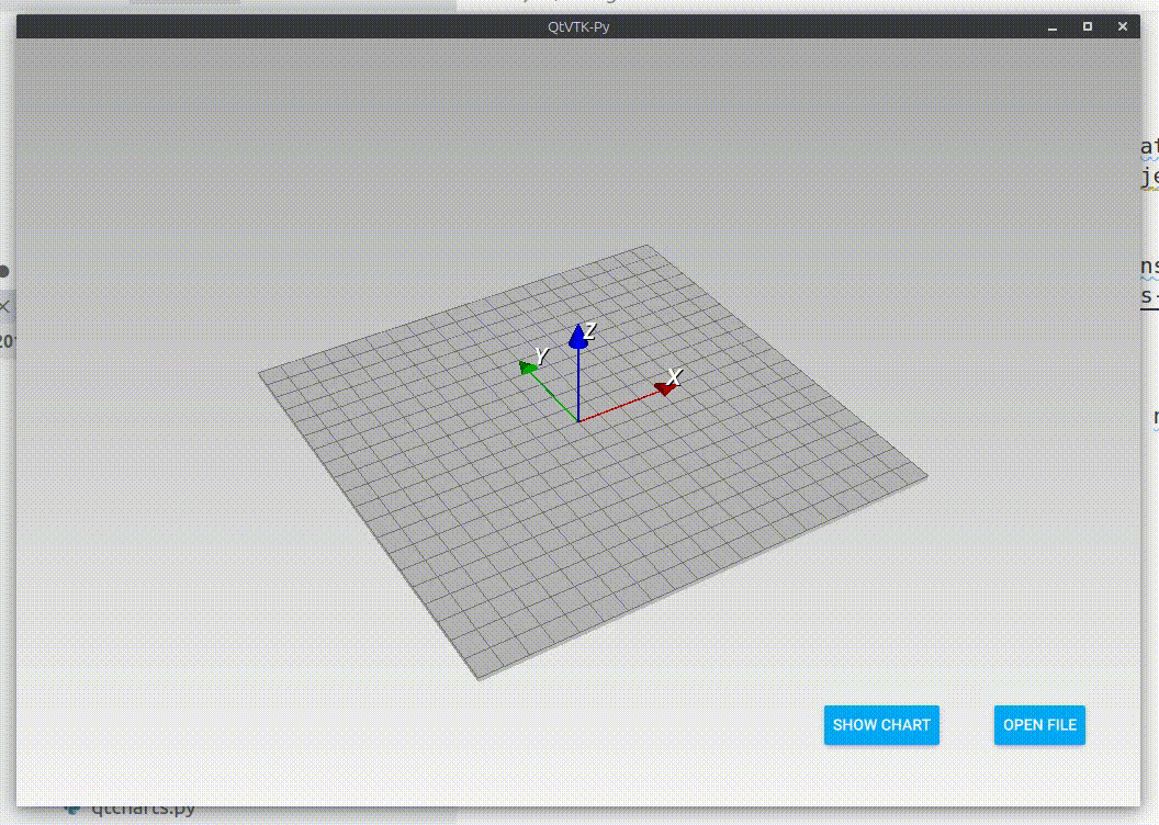 Show layout, Import and view STL file, overaly Qt Charts